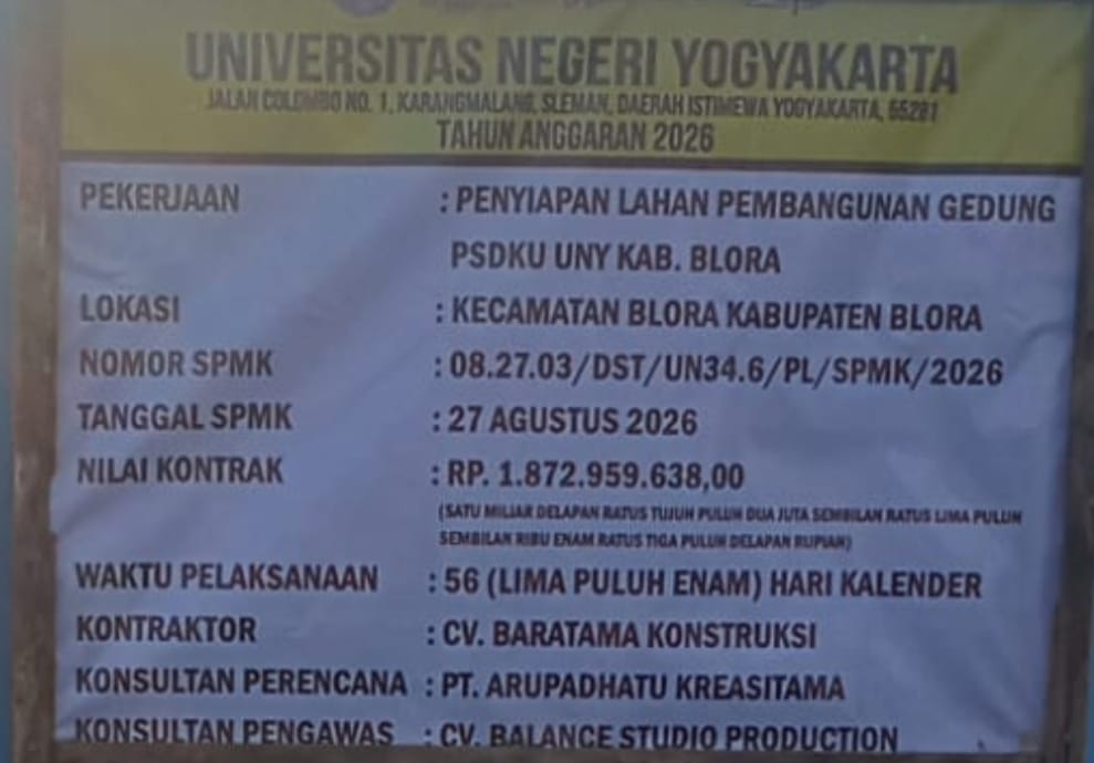 Proyek Penyiapan Lahan Rp1,87 Miliar, Waktu 56 Hari, Resmi Dimulai