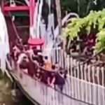 Baru Diresmikan, Jembatan Gantung Pangandaran Miring Saat Rombongan Pejabat Melintas